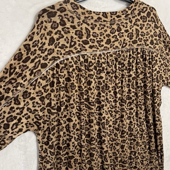 NEW Wonderly Curvy Leopard Print Long Sleeve Knit Top Size 2X Lightweight Layer - Picture 3 of 13